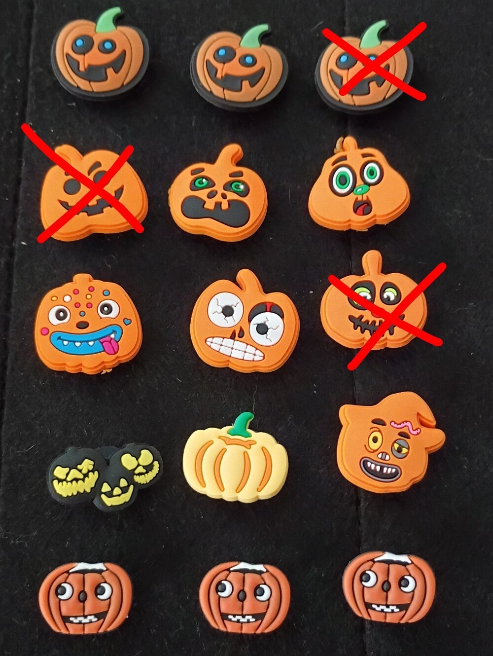 10/$10 Jibbitz Croc Charms - Mix/Match - Halloween Pumpkins - New